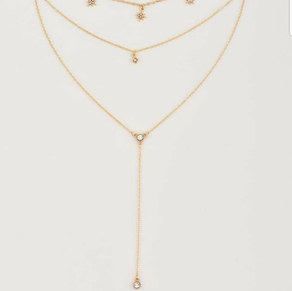 Star Lariats Layered Necklace - Picture 3 of 3